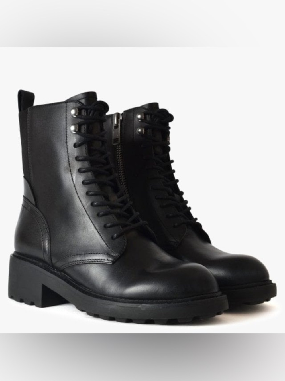 Ash Styx Black Leather Military Boots